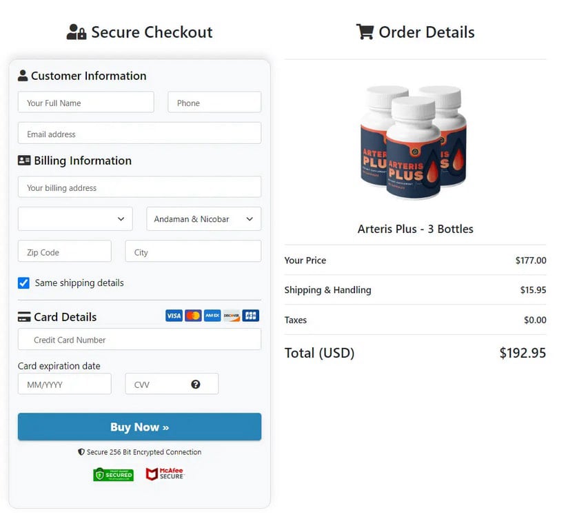 Secure Checkout Arteris Plus